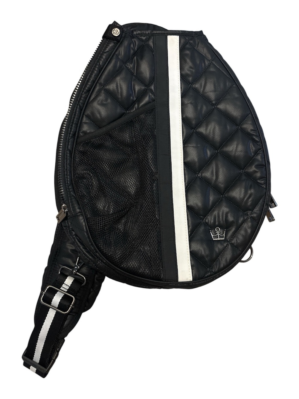 Oliver Thomas Dogs Quilted Black Sling Tennis Pickleball bag